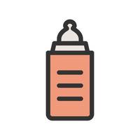 Milk Bottle Filled Line Icon vector