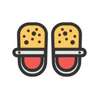 Baby Shoes Filled Line Icon vector