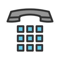 Dial Phone Filled Line Icon vector