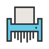 Shredder Filled Line Icon vector