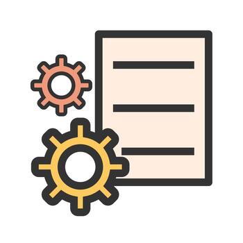 Data Management Filled Line Icon vector