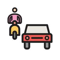 Traffic Filled Line Icon vector