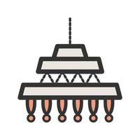 Lamp Filled Line Icon vector