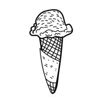 vector de cono de helado de verano