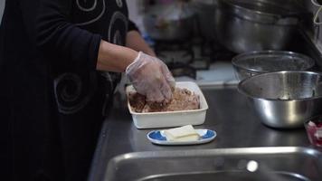 Woman making shumai video