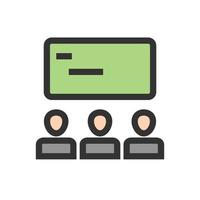 Classroom Filled Line Icon vector