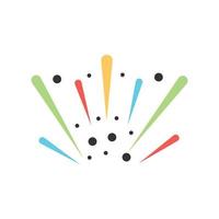 Fireworks Filled Line Icon vector