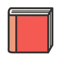 Book Filled Line Icon vector