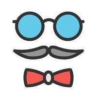 icono de línea llena de estilo hipster ii vector