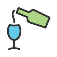 Pour Wine Filled Line Icon vector