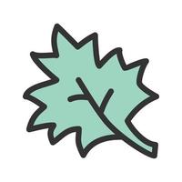 Maple Leaf Filled Line Icon vector