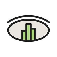 Data Insight Filled Line Icon vector