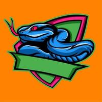 viper logo esports, para escuadrones de juegos, equipos y la comunidad de amantes de los reptiles vector