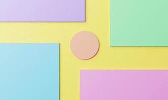 Abstract geometric in pastel color background. Wallpaper and minimalism concept. 3D illustration rendering photo