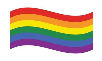 Pride with a flag shape, rainbow color. LGBT pride symbol concept vector