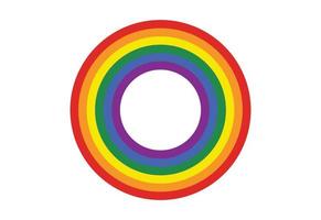 Pride with a circle shape, rainbow color. LGBT pride symbol concept vector