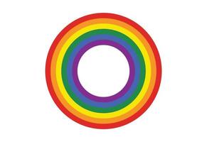 Pride with a circle shape, rainbow color. LGBT pride symbol concept vector