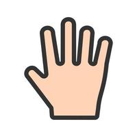 Hand Filled Line Icon vector