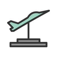 Jet Exhibit Filled Line Icon vector