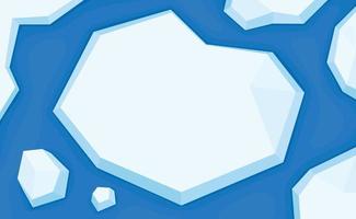 ice ground blank center for insert text on the ocean wallpaper background vector