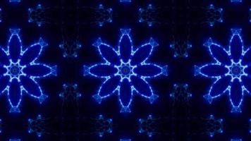 Glühen Sie blaue Blumenkaleidoskoplichter video