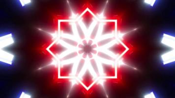 símbolo geométrico de haz de luz rojo y azul