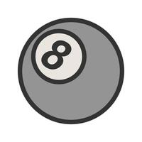 Billiard Ball Filled Line Icon vector