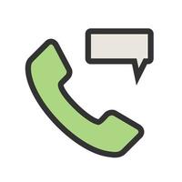 Perm Phone Msg Filled Line Icon vector