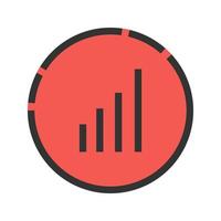 Market Analysis Filled Line Icon vector