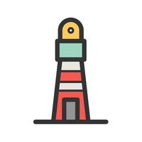 Lighthouse I Filled Line Icon vector