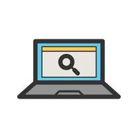 Find on Internet Filled Line Icon vector