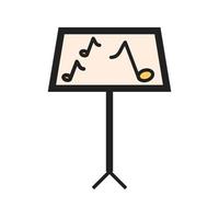 Music Stand Filled Line Icon vector