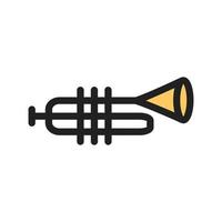 Trumpet Filled Line Icon vector