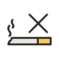 No Smoking SIgn Filled Line Icon vector