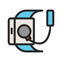 USB Charger Filled Line Icon vector