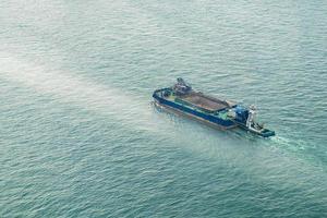 International Container Cargo ship in the ocean, transportation and logistic concept