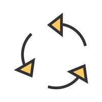 Cycle Arrow Filled Line Icon vector