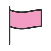 Flag II Filled Line Icon vector