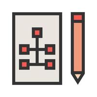 Draw Hierarchy Filled Line Icon vector