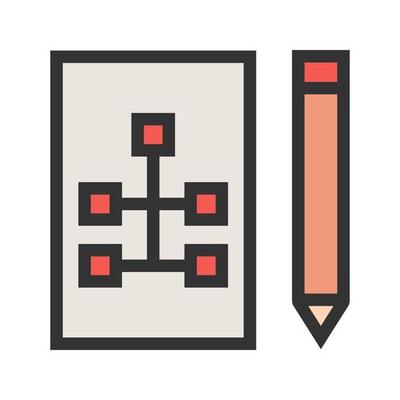 Draw Hierarchy Filled Line Icon