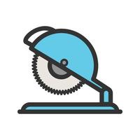 Electric Saw Filled Line Icon vector