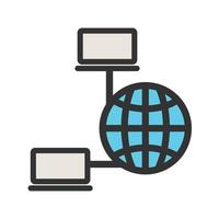 Internet Connectivity Filled Line Icon vector