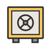 Vault Filled Line Icon vector