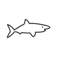 Shark Filled Line Icon vector