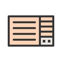 AC Window Unit Filled Line Icon vector