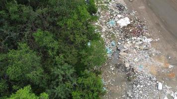 vista aérea basura en la tierra video