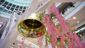 Gold bell decoration hang indoor video