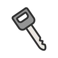 Key II Filled Line Icon vector