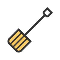 Snow Shovel Filled Line Icon vector