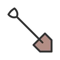 Spade Filled Line Icon vector